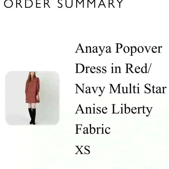 Ann Mashburn Anaya Popover Dress in red liberty fabric floral long-sleeved - Picture 9 of 10